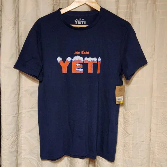 🧊 YETI "Ice Cold YETI" Navy T-Shirt - NWT Women's Medium - Picture 2 of 6